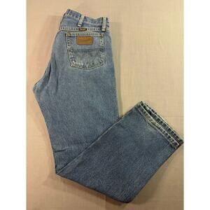 Wrangler George Strait Jeans Men 33x30 Regular Fit Blue Denim Western Cowboy